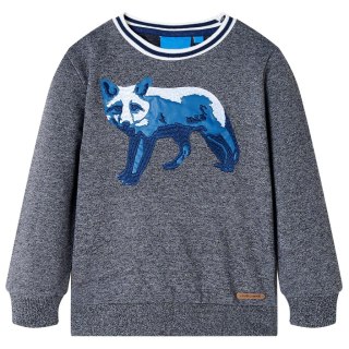 Bluza dziecięca z liskiem, granatowy melanż, 116 Lumarko! Lumarko! 