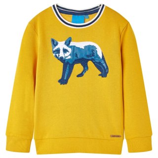 Bluza dziecięca z liskiem, kolor ochry, 116 Lumarko! Lumarko! 