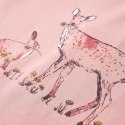 Koszulka dziecięca z długimi rękawami, jeleń i królik, różowa, 116 Lumarko! Lumarko! 