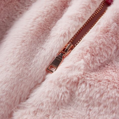 Kurtka dziecięca ze sztucznego futerka, delikatny róż, 92 Lumarko! Lumarko! 