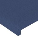 Zagłówek do łóżka z LED, niebieski, 180x5x78/88 cm, tkanina Lumarko!