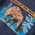 Koszulka dziecięca z długimi rękawami, z wilkiem, ciemnoniebieska, 92 Lumarko! Lumarko! 