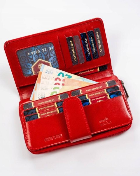 Elegancki, pionowy portfel damski ze skóry naturalnej - Peterson Lumarko! Lumarko!