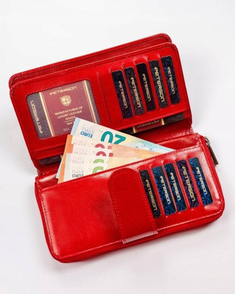 Elegancki, pionowy portfel damski ze skóry naturalnej - Peterson Lumarko! Lumarko!