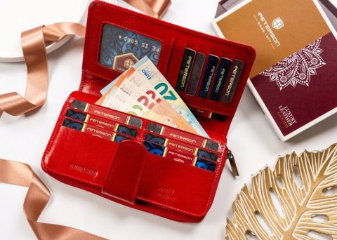 Elegancki, pionowy portfel damski ze skóry naturalnej - Peterson Lumarko! Lumarko!