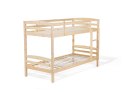 Łóżko piętrowe z szufladami drewniane 90 x 200 cm jasne drewno REGAT Lumarko!