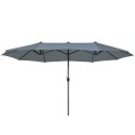 Parasol ogrodowy 270 x 460 cm szary SIBILLA Lumarko!