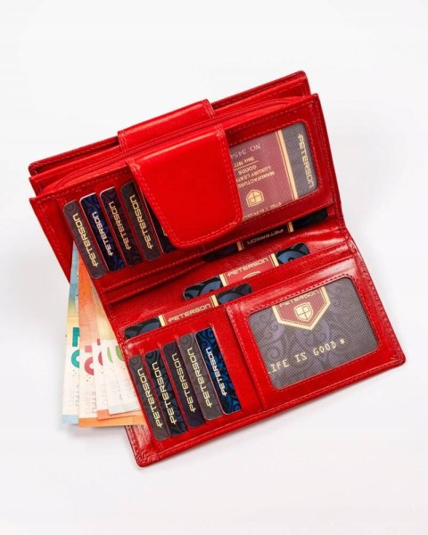 Pojemny, skórzany portfel damski na zatrzask Lumarko!