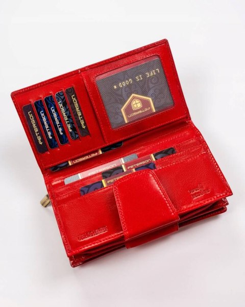 Pojemny, skórzany portfel damski na zatrzask Lumarko!