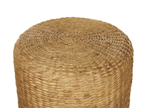 Puf pleciony z hiacyntu wodnego ⌀ 40 cm jasny BICHIR II