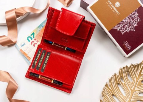 Skórzany portfel damski na zatrzask - Peterson Lumarko! Lumarko!