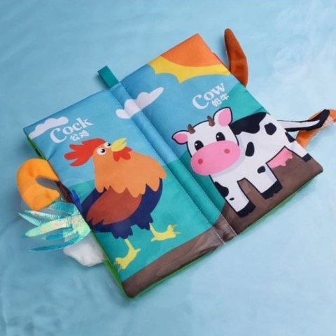 Książeczka z Ogonkami Zwierząt Materiałowa Lumarko!