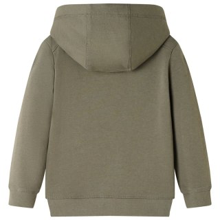 Bluza dziecięca z kapturem, z nadrukiem terenówki, khaki, 128 Lumarko! Lumarko! 