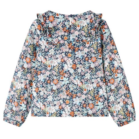 Bluzka dziecięca z długimi rękawami, w kwiaty, ciemnoniebieska, 92 Lumarko! Lumarko! 