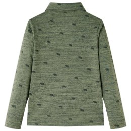 Koszula dziecięca ze wzorem w zwierzątka, khaki melanż, 128 Lumarko! 