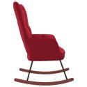 Fotel bujany, winna czerwień, tapicerowany aksamitem Lumarko!
