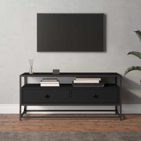 Szafka pod TV, czarna, 100x35x45 cm, materiał drewnopochodny Lumarko!