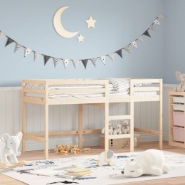 Rama łóżka dla dzieci, z drabinką, 90x190 cm, drewno sosnowe
