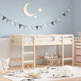 Rama łóżka dla dzieci, z drabinką, 90x200 cm, drewno sosnowe
