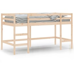 Rama łóżka dla dzieci, z drabinką, 90x200 cm, drewno sosnowe
