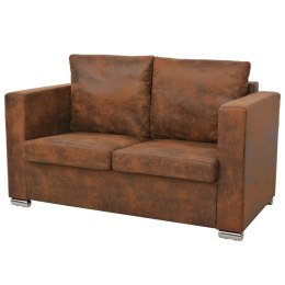 Sofa 2-osobowa, 137 x 73 x 82 cm, sztuczny zamsz Lumarko!
