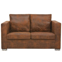 Sofa 2-osobowa, 137 x 73 x 82 cm, sztuczny zamsz