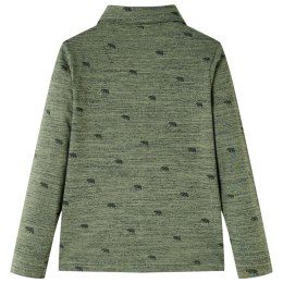 Koszula dziecięca ze wzorem w zwierzątka, khaki melanż, 92 Lumarko! 