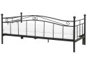 Łóżko wysuwane metalowe 90 x 200 cm czarne TULLE Lumarko!