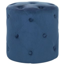 Puf welurowy ⌀ 40 cm niebieski COROLLA Lumarko!