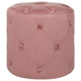 Puf welurowy ⌀ 40 cm różowy COROLLA Lumarko!