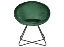 Krzesło welurowe zielone FLOBY II Lumarko!