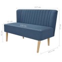 Sofa 117x55,5x77 cm, niebieski materiał Lumarko!