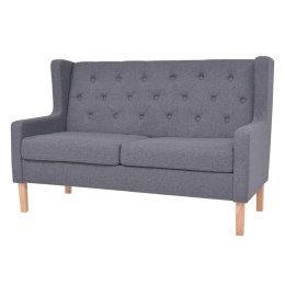 2-osobowa sofa tapicerowana tkaniną, szara Lumarko!