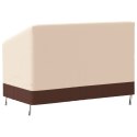 Pokrowiec na ławkę 2-osobową, beżowy, 132x71x56/81 cm, tkanina
