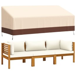 Pokrowiec na ławkę 3-osobową, beżowy, 204x86x48/73 cm, tkanina