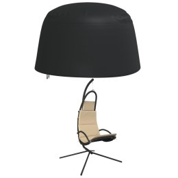 Pokrowiec na wiszące krzesło jajo, czarny, Ø190x115 cm, tkanina