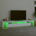 Szafka pod TV z oświetleniem LED, biała, 260x36,5x40 cm Lumarko!