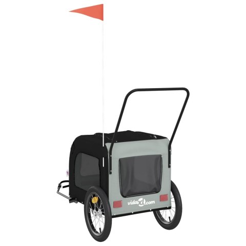 Przyczepka rowerowa dla psa, tkanina Oxford i żelazo