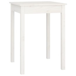 Stół jadalniany, biały, 55x55x75 cm, lite drewno sosnowe