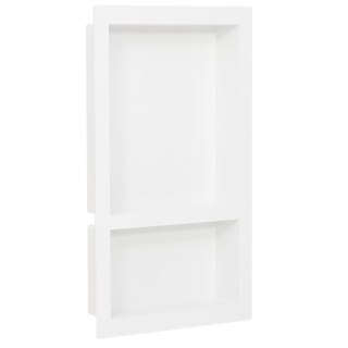 Wnęka prysznicowa z 2 półkami, biała, połysk, 41x69x9 cm Lumarko!