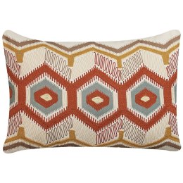Bawełniana poduszka dekoracyjna geometryczny wzór 40 x 60 cm wielokolorowa MAJRA Lumarko!