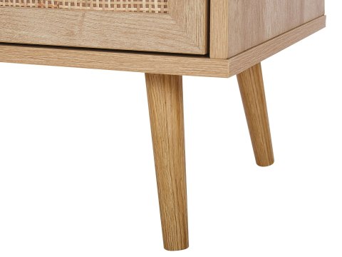 Komoda fronty rattanowe jasne drewno PONCA