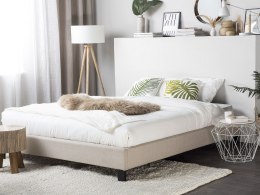 Łóżko tapicerowane bez zagłówka 160 x 200 cm beżowe ROANNE Lumarko!