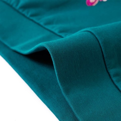 Bluza dziecięca z brokatowym nadrukiem, ciemnozielona, 92 Lumarko! 