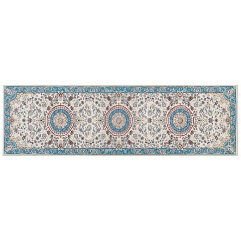 Dywan 60 x 200 cm beżowo-niebieski GORDES Lumarko!
