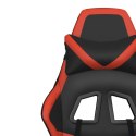 Fotel gamingowy z podnóżkiem, czarno-czerwony, sztuczna skóra Lumarko!