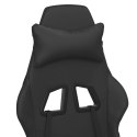 Fotel gamingowy z podnóżkiem, czarny, sztuczna skóra Lumarko!