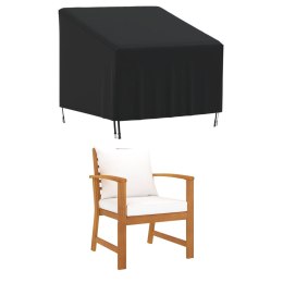 Pokrowiec na krzesło ogrodowe, czarny, 90x90x50/75 cm, tkanina