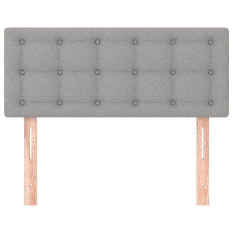 Zagłówek do łóżka, jasnoszary, 80x5x78/88 cm, tkanina