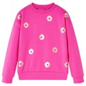 Bluza dziecięca, nadruk w kwiatki, ciemnoróżowa, 140 Lumarko! Lumarko! 